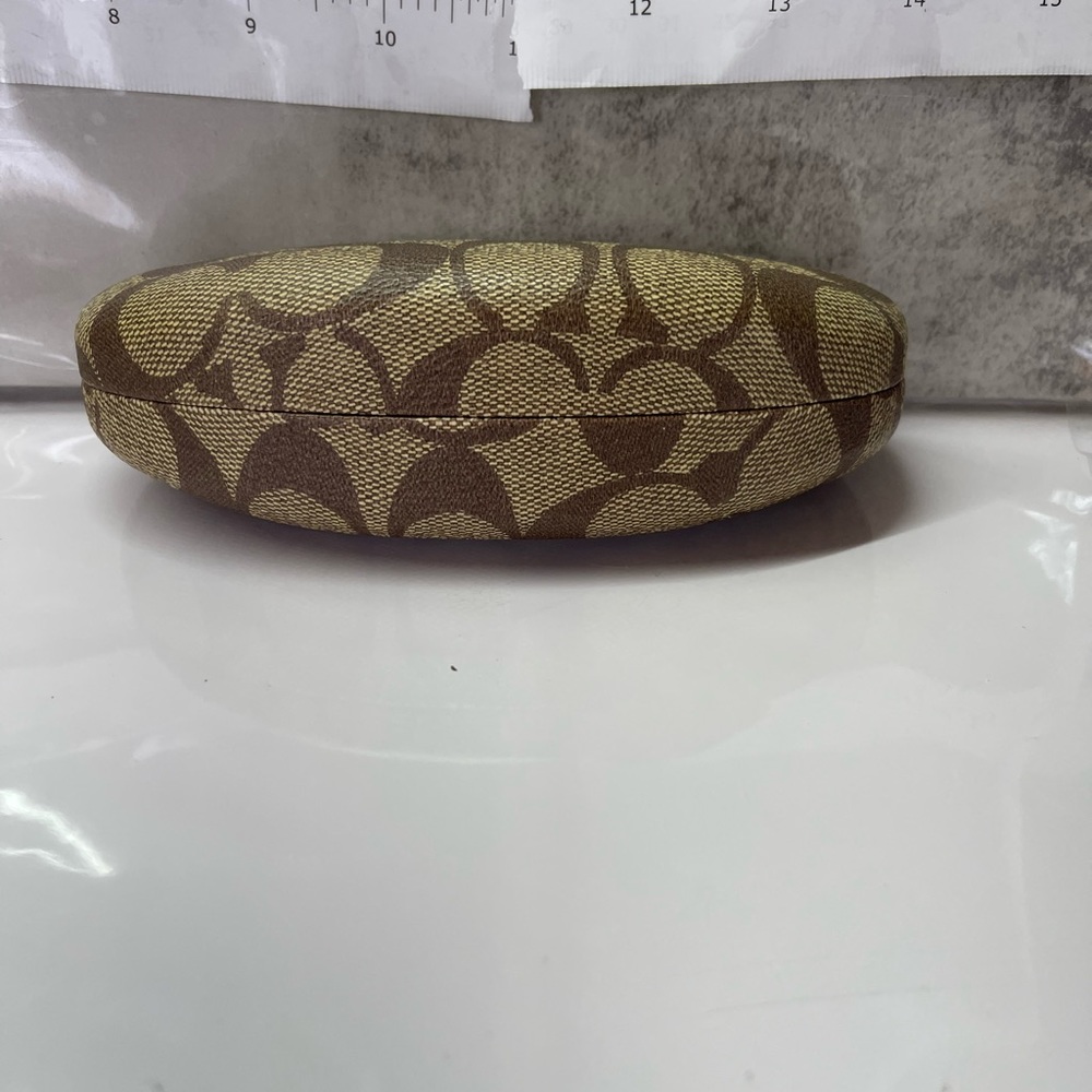 Coach clam shell eye glass holder